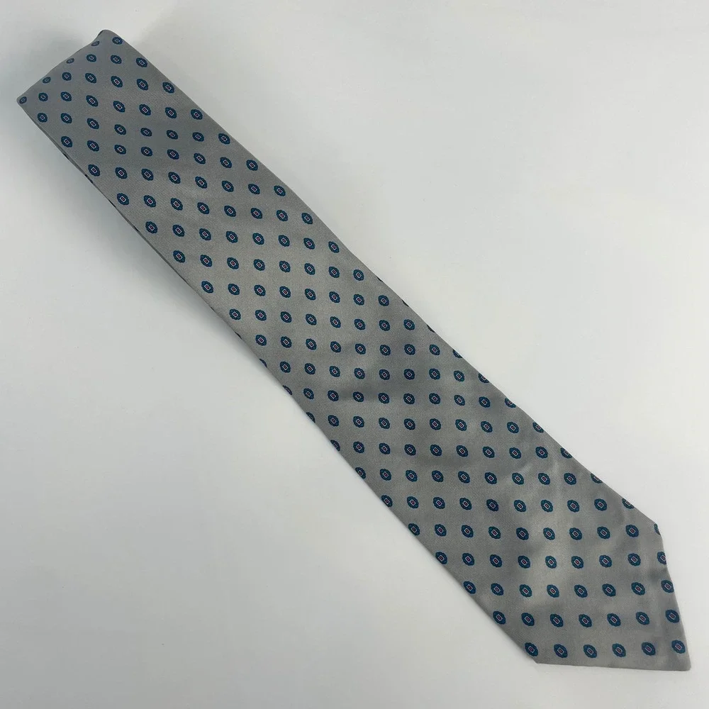 Vintage Frederick & Nelson Necktie‎ Men Gray Dots 3